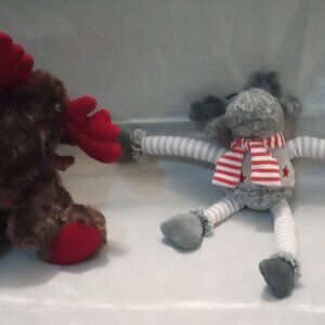 Christmas in July 2 moose stuff animals decorative plush event holiday